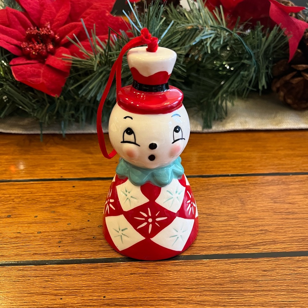 Snowman Ornament Bell ~ Carnival Cottage by Johanna Parker & Magenta Inc.